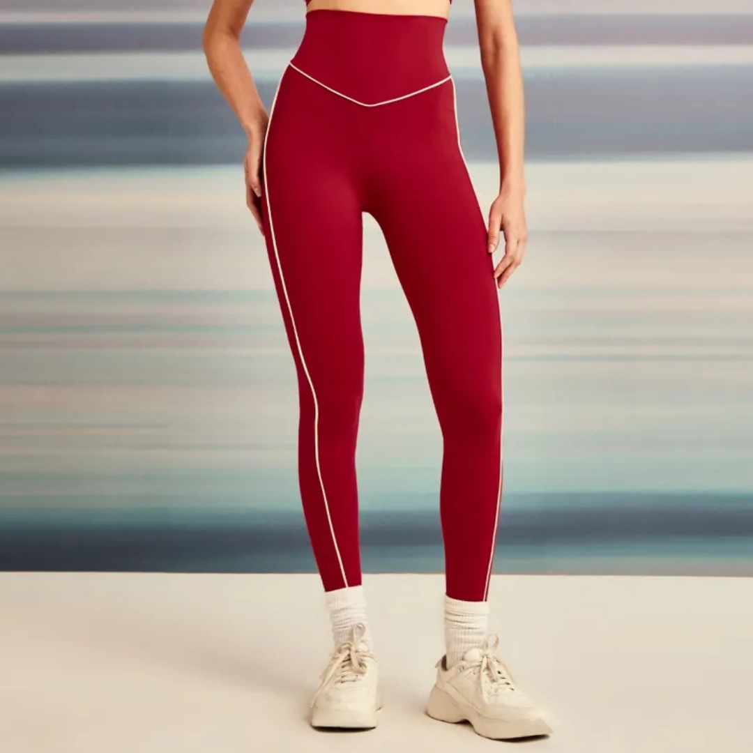 CALÇA LEGGING CÓS EM V COM VIVO CONTRASTANTE