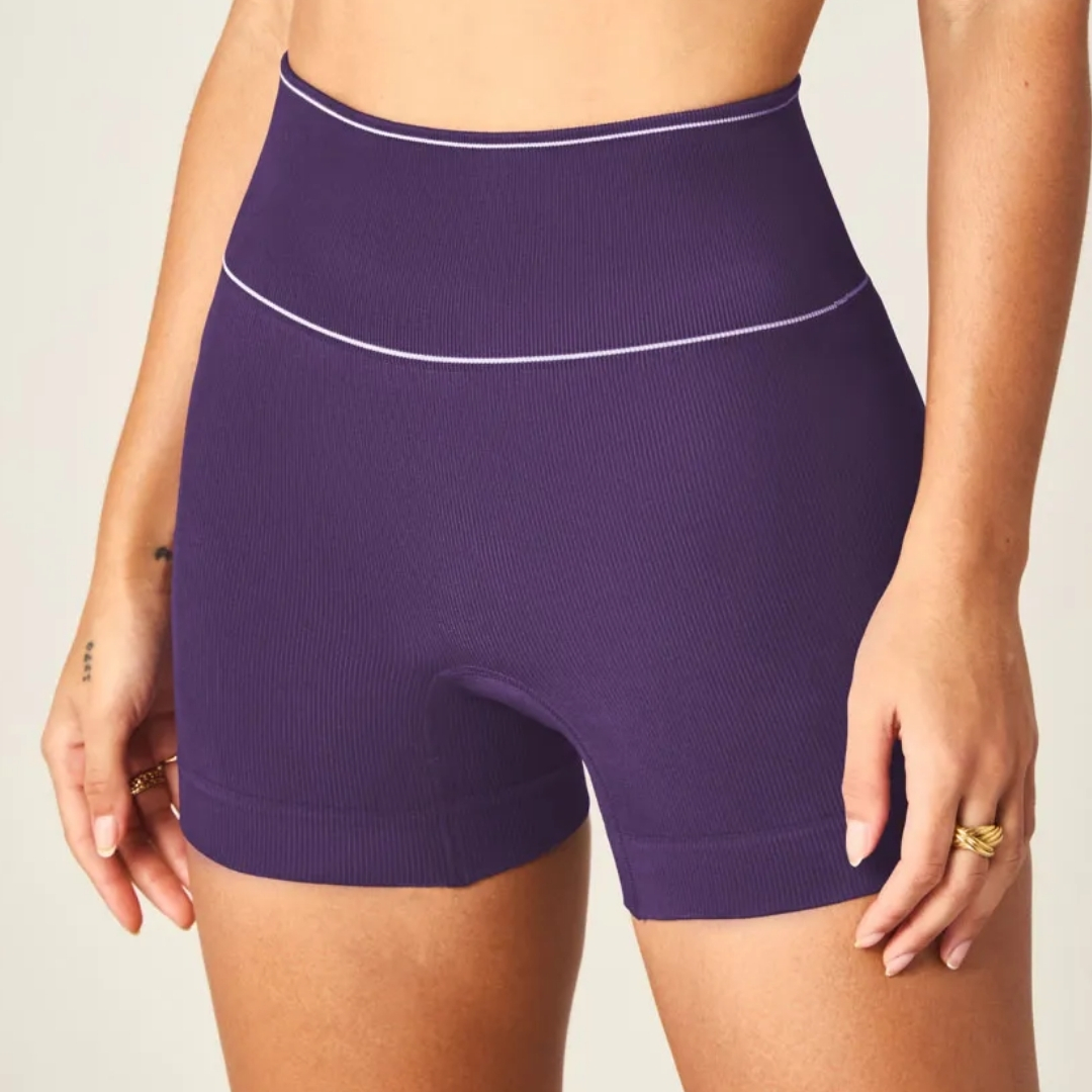 SHORTS FIT CÓS ALTO SEM COSTURA