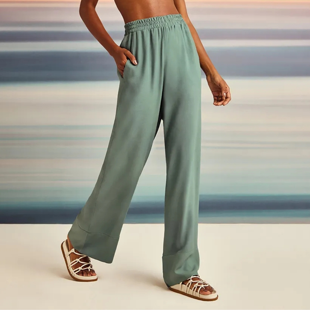 CALÇA AMPLA CÓS ELÁSTICO