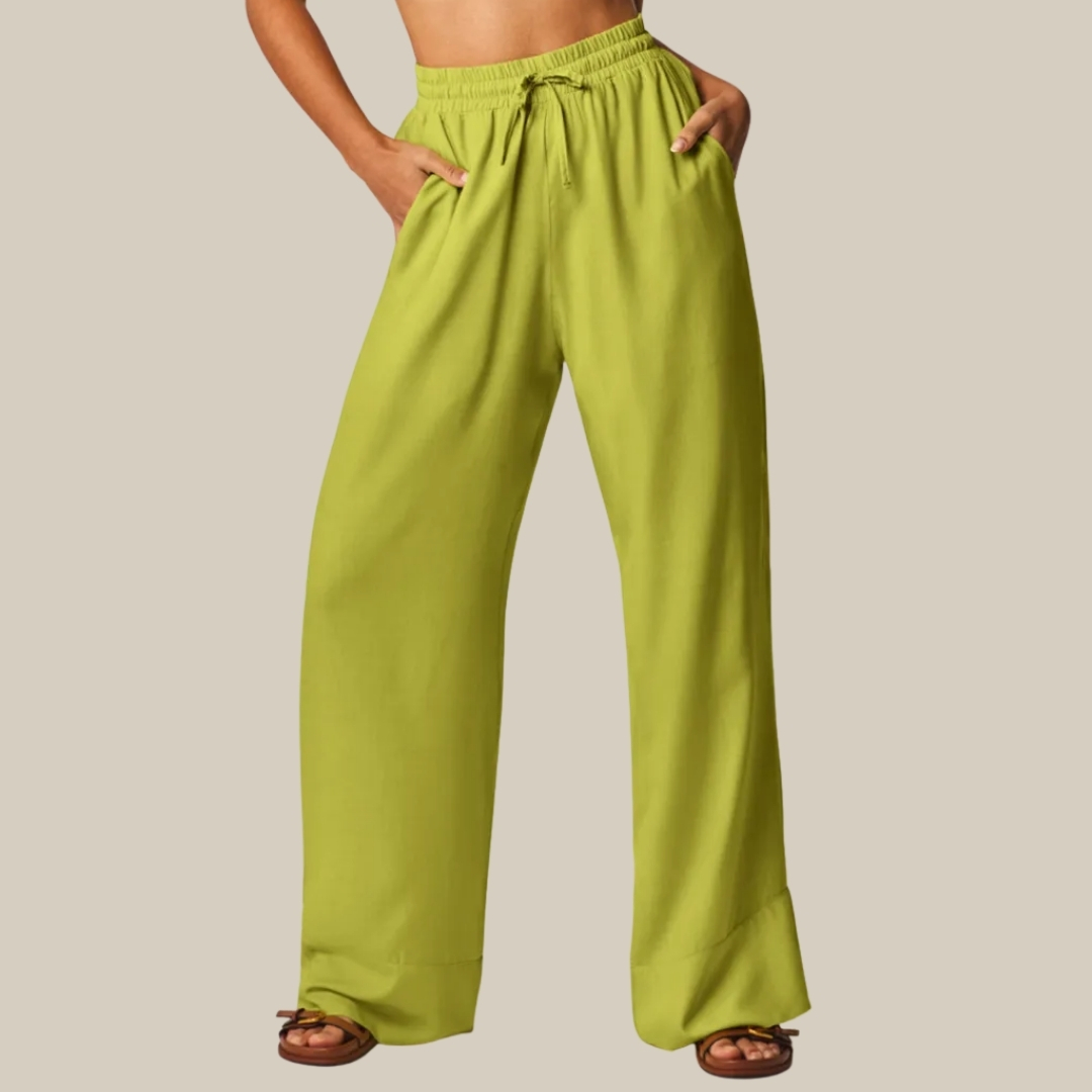 CALÇA AMPLA CÓS ELÁSTICO