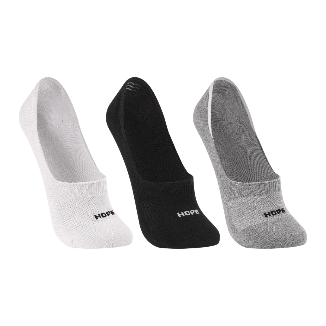 KIT COM 3 PARES DE MEIA INVISÍVEL EM ALGODÃO