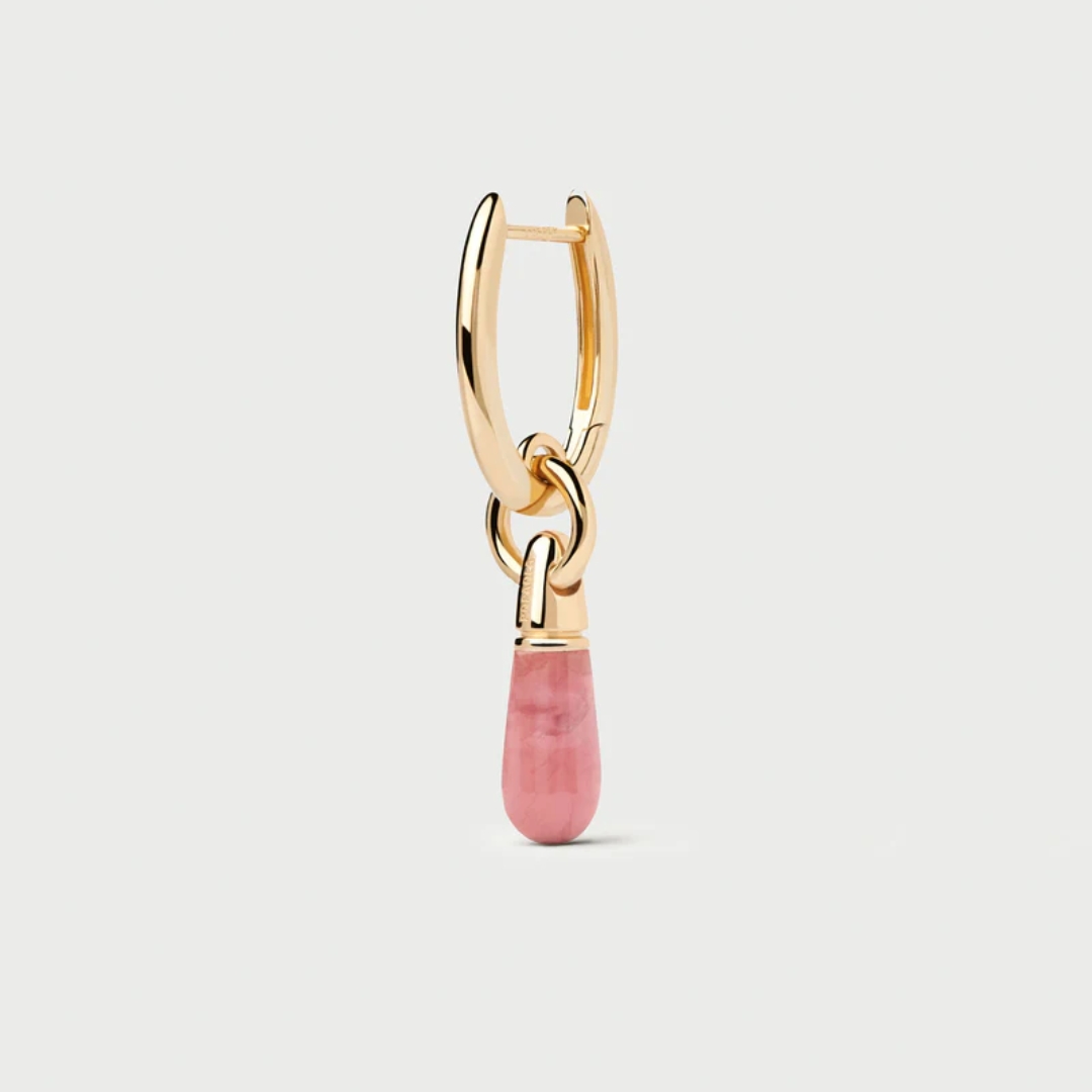 Rhodochrosite Jupiter Single Hoop
