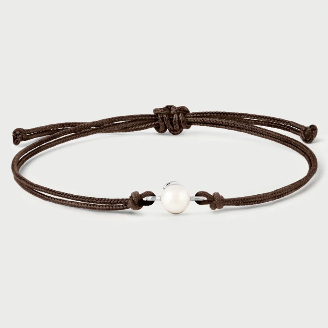 Pearl Orion Cord Silver Bracelet