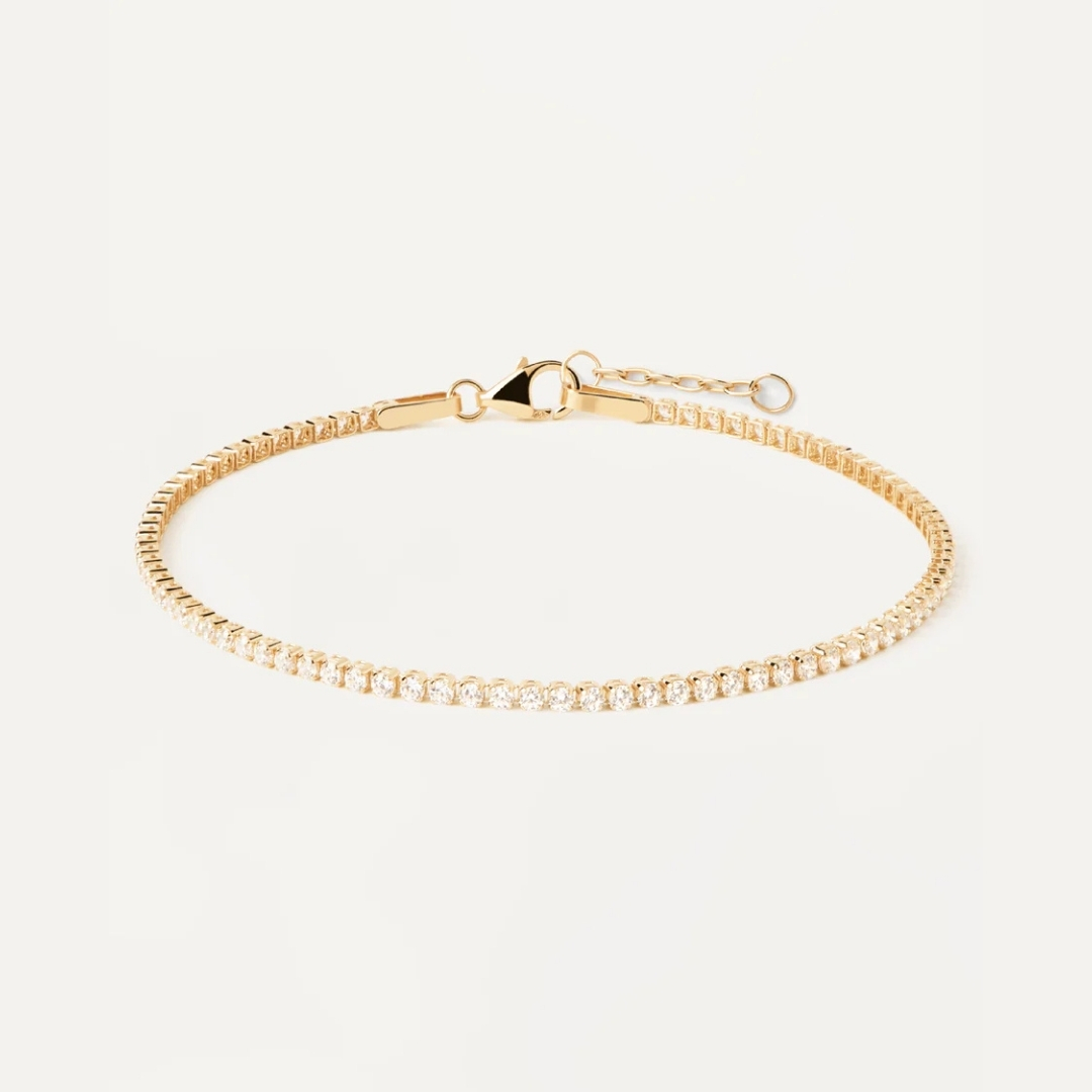 PU Diamonds and Gold Tennis Bracelet U