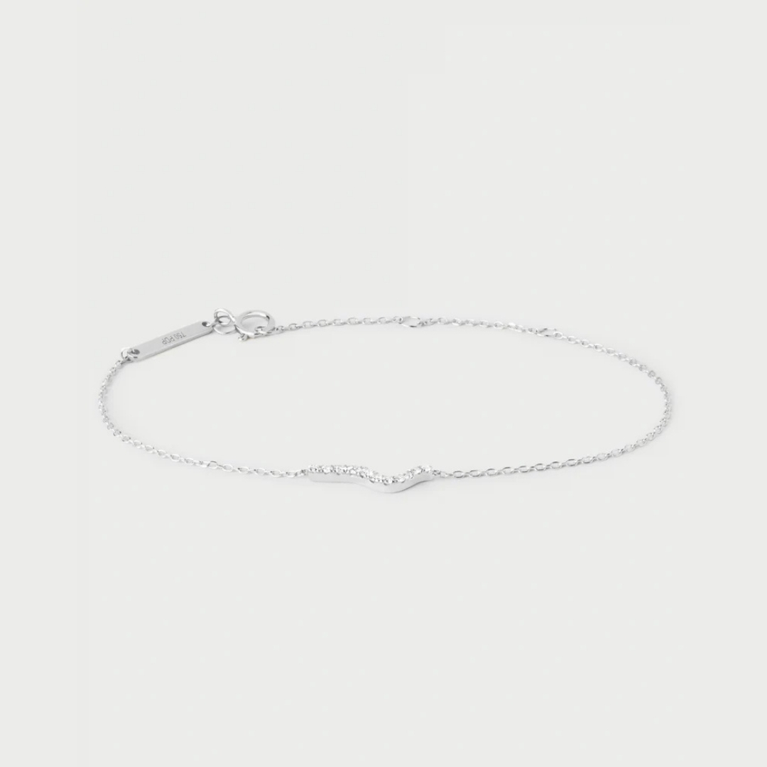 PU Diamonds and white gold Flow bracelet U